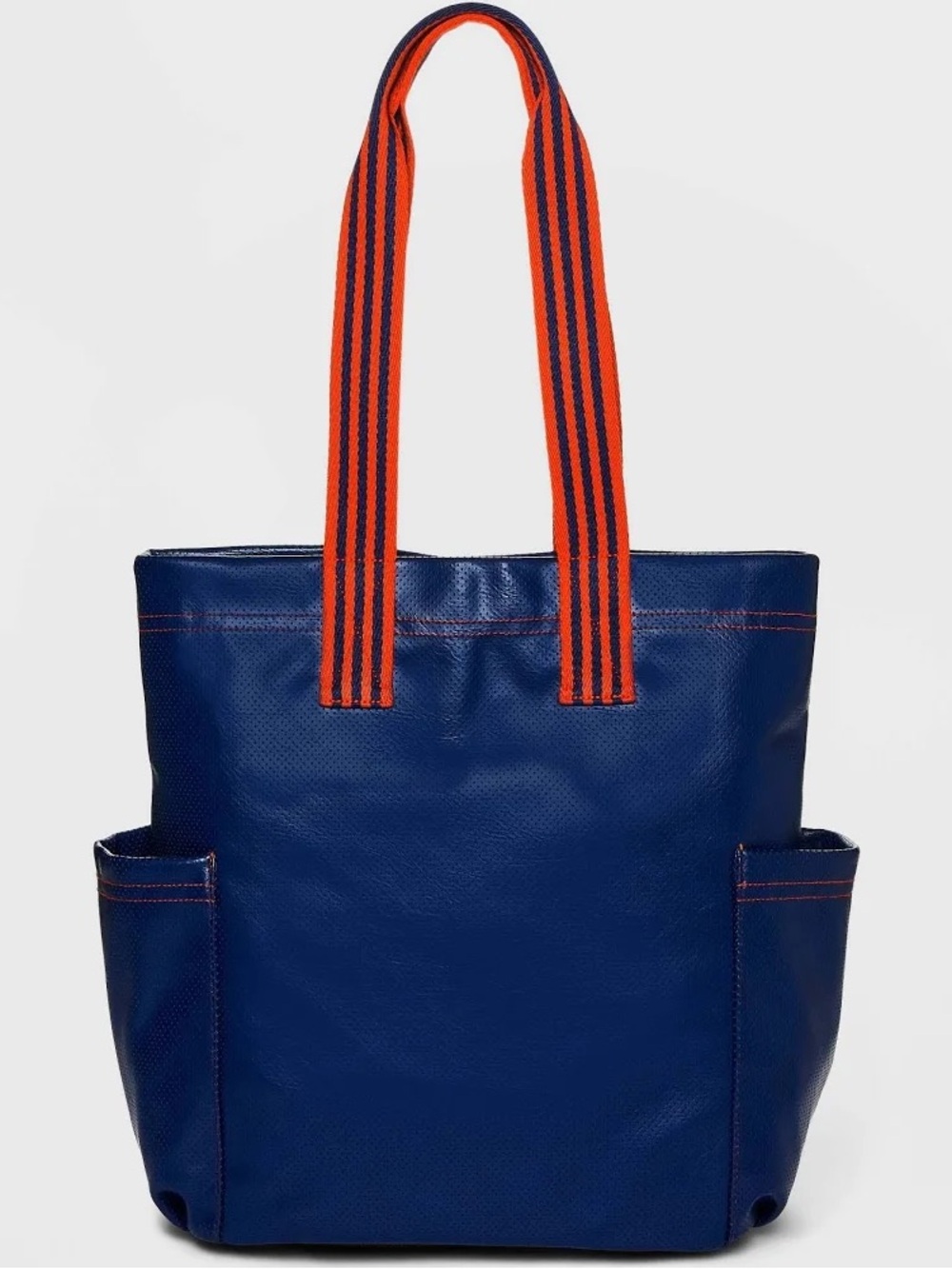 Universal Thread Navy Blue Tote with Red Striped Handles